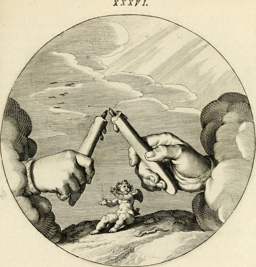 An illustration from Silenus Alcibiadis, sive, Proteus : vitae humanae ideam, emblemate trifariàm variato, oculis subijciens, 1618, leaf 480