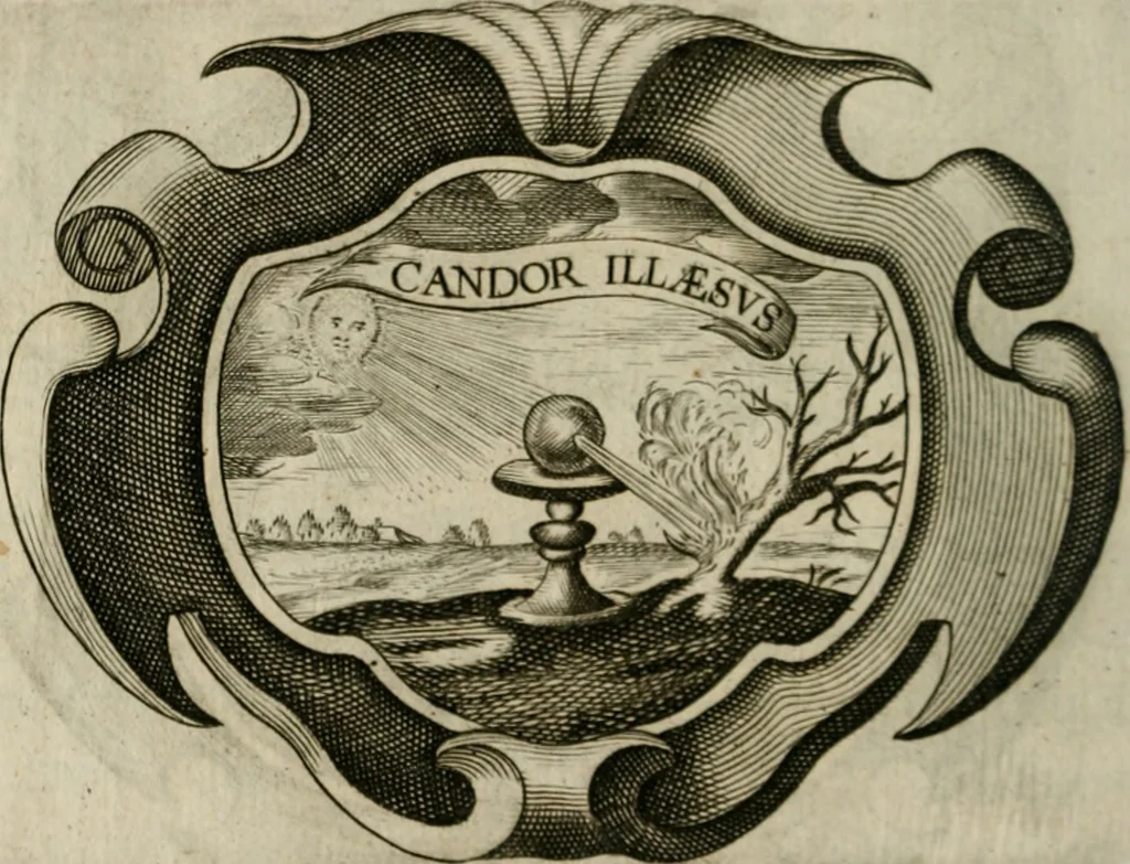 An illustration from Siluestri á Petrasancta Symbola heroica, 1682, leaf 103
