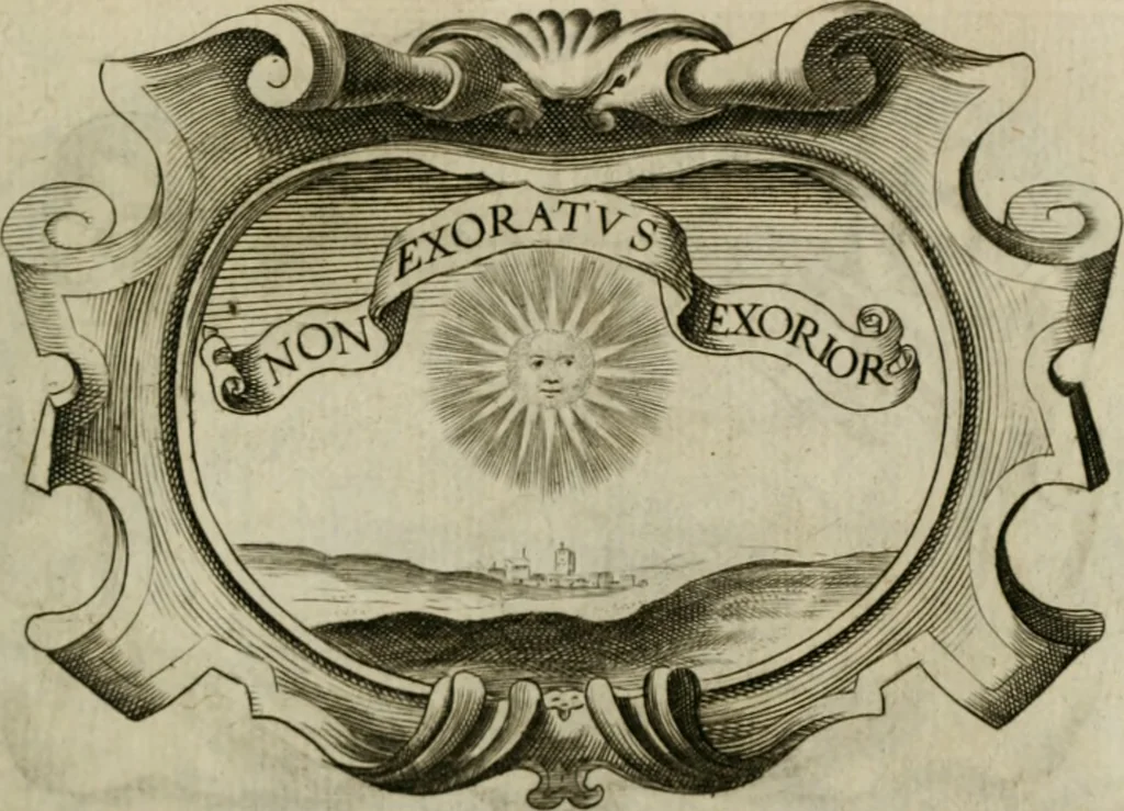 An illustration from Siluestri á Petrasancta Symbola heroica, 1682, leaf 104