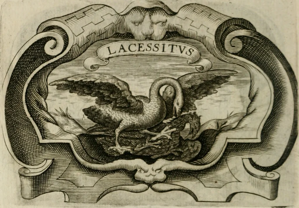 An illustration from Siluestri á Petrasancta Symbola heroica, 1682, leaf 107