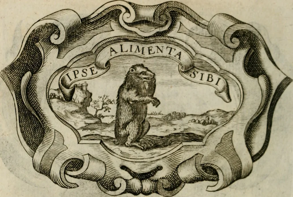 An illustration from Siluestri á Petrasancta Symbola heroica, 1682, leaf 109