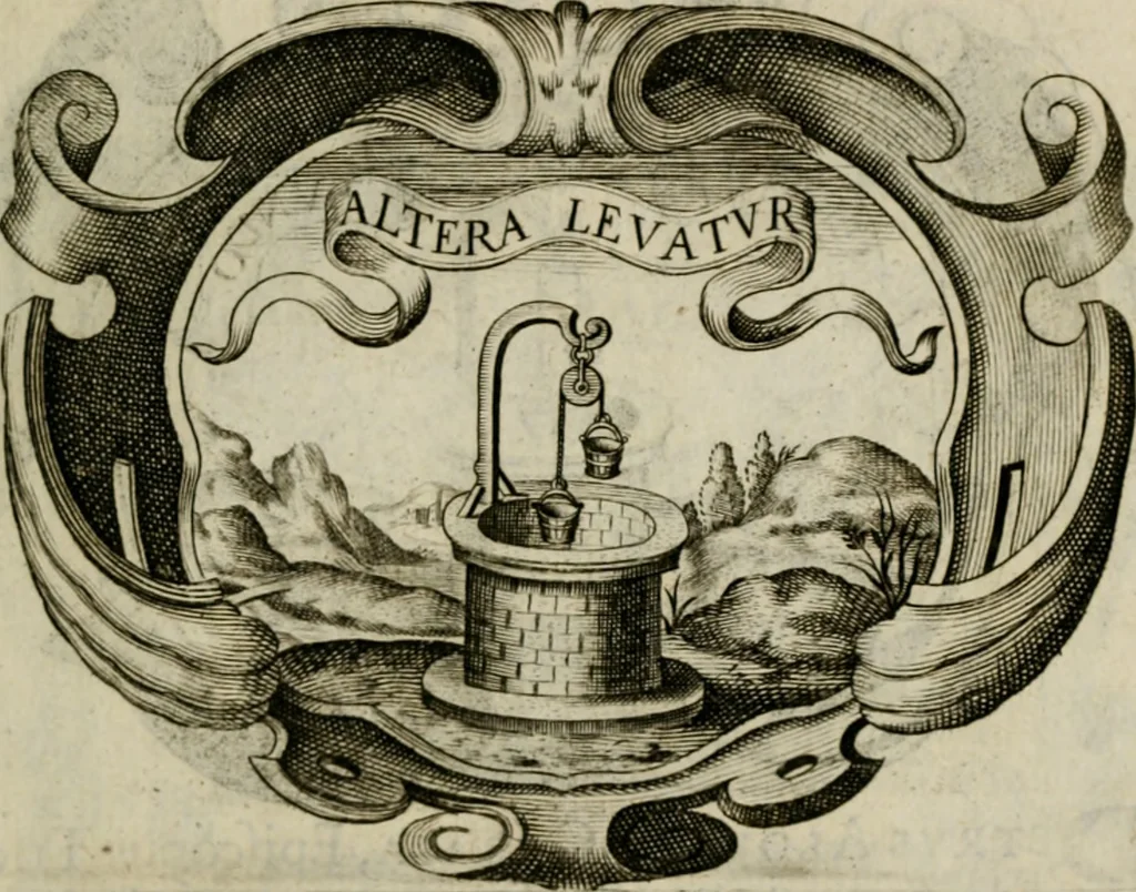 An illustration from Siluestri á Petrasancta Symbola heroica, 1682, leaf 110