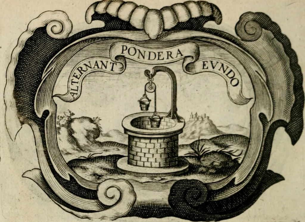 An illustration from Siluestri á Petrasancta Symbola heroica, 1682, leaf 111