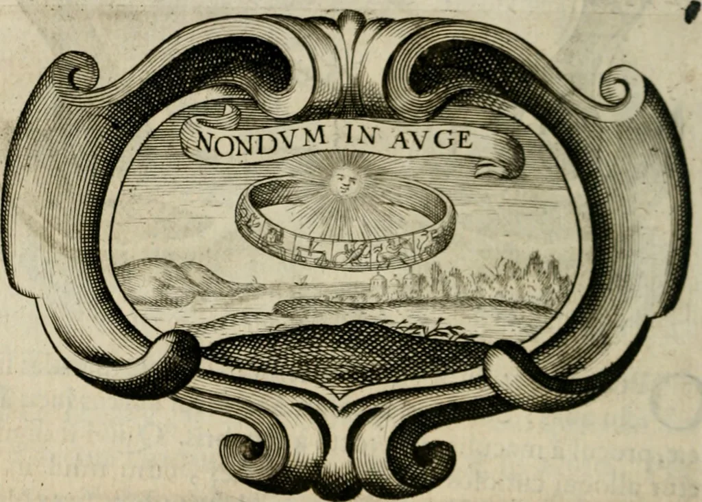 An illustration from Siluestri á Petrasancta Symbola heroica, 1682, leaf 115