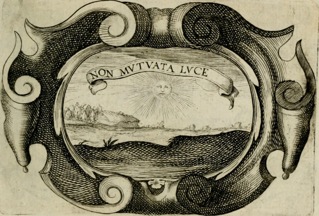 An illustration from Siluestri á Petrasancta Symbola heroica, 1682, leaf 128