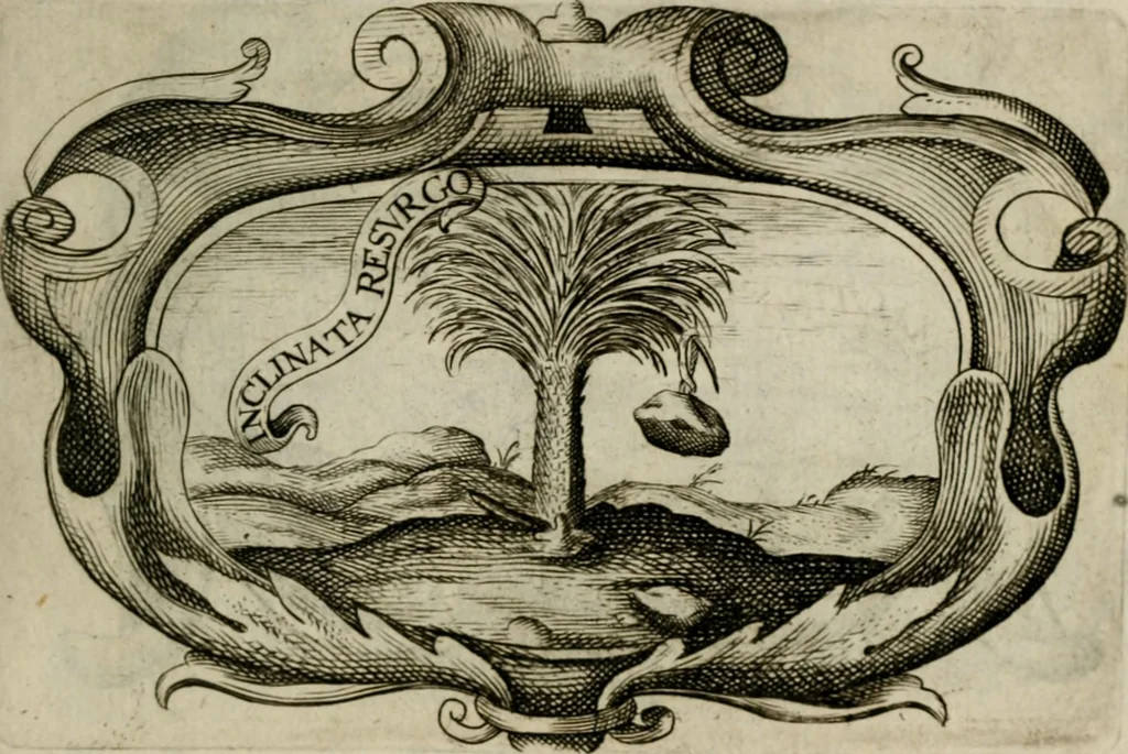 An illustration from Siluestri á Petrasancta Symbola heroica, 1682, leaf 130