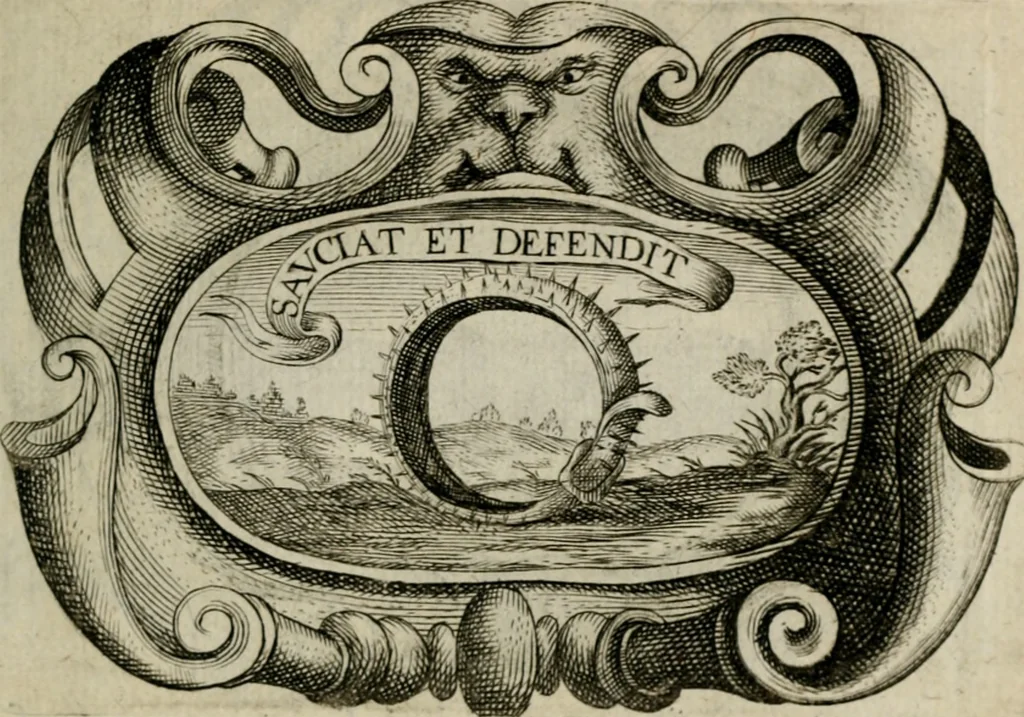 An illustration from Siluestri á Petrasancta Symbola heroica, 1682, leaf 132
