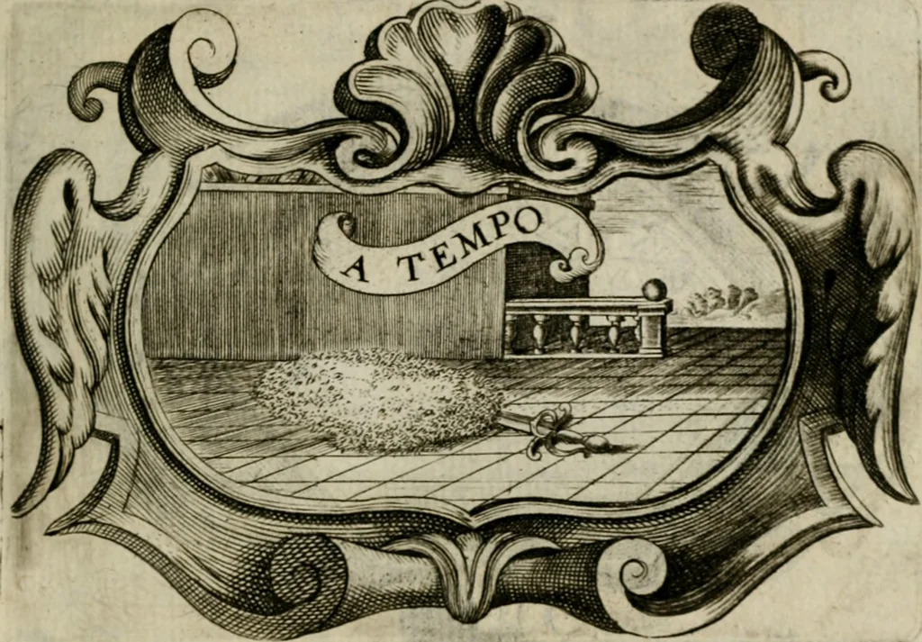 An illustration from Siluestri á Petrasancta Symbola heroica, 1682, leaf 134
