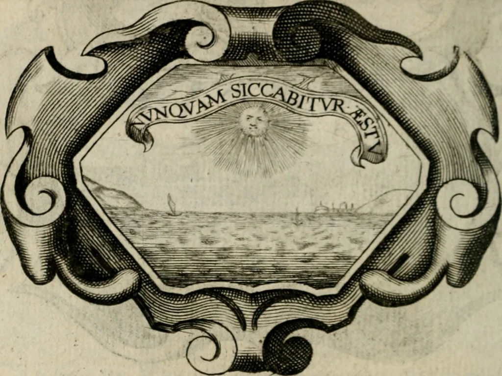 An illustration from Siluestri á Petrasancta Symbola heroica, 1682, leaf 135