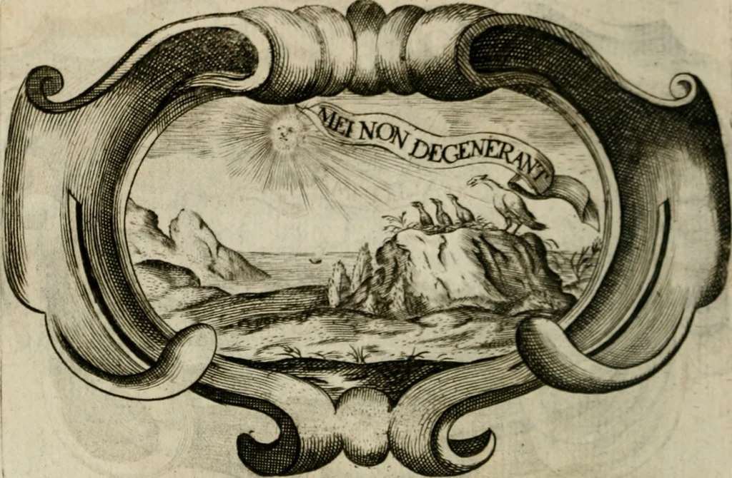 An illustration from Siluestri á Petrasancta Symbola heroica, 1682, leaf 137