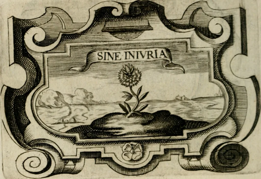 An illustration from Siluestri á Petrasancta Symbola heroica, 1682, leaf 141