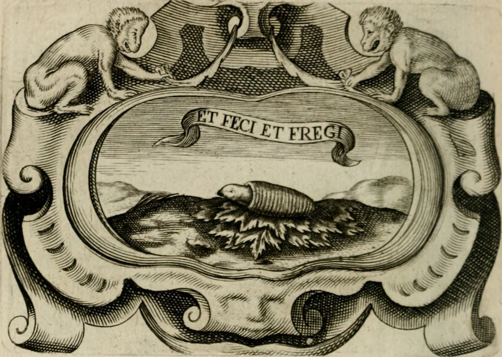 An illustration from Siluestri á Petrasancta Symbola heroica, 1682, leaf 143