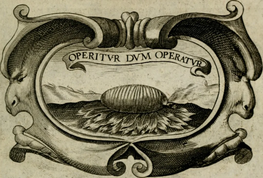 An illustration from Siluestri á Petrasancta Symbola heroica, 1682, leaf 144