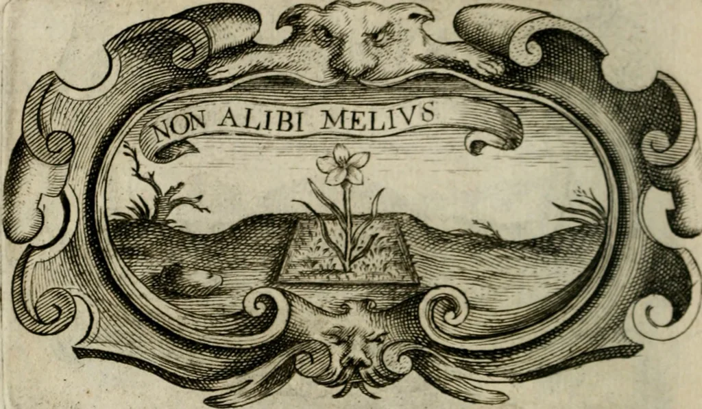 An illustration from Siluestri á Petrasancta Symbola heroica, 1682, leaf 145