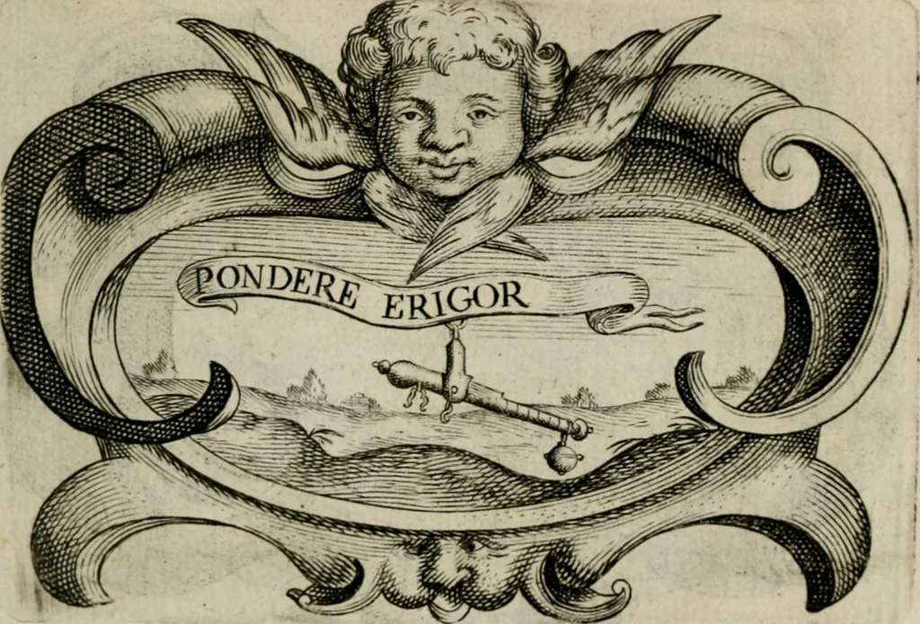 An illustration from Siluestri á Petrasancta Symbola heroica, 1682, leaf 148
