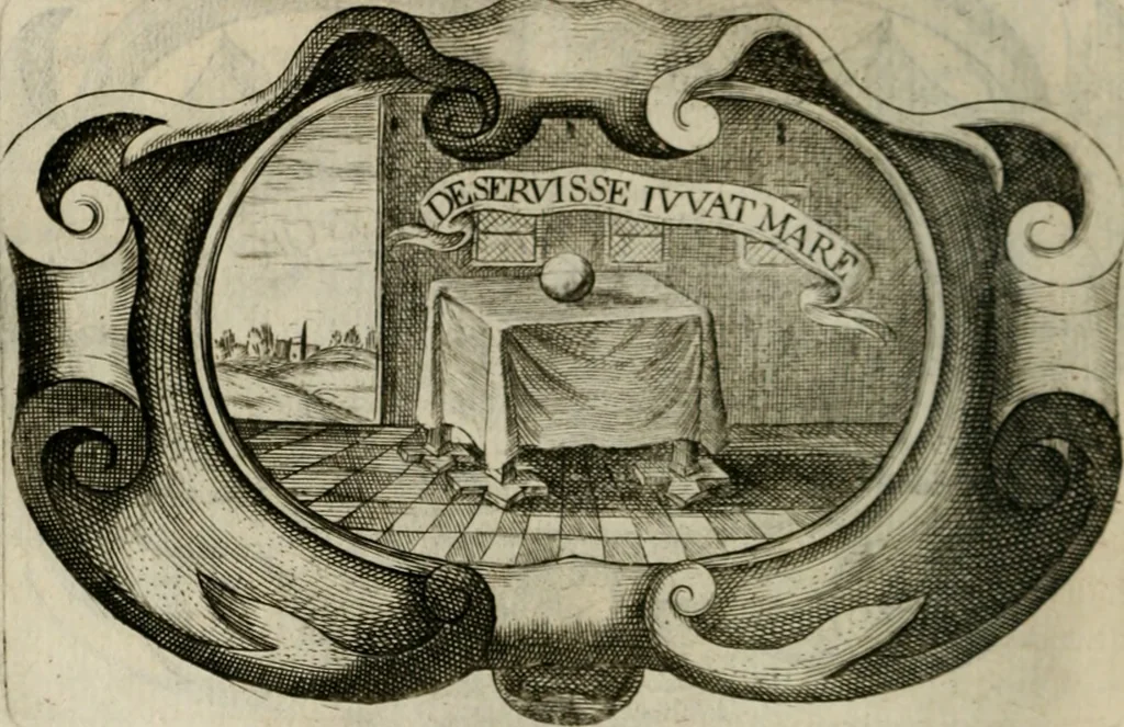 An illustration from Siluestri á Petrasancta Symbola heroica, 1682, leaf 153