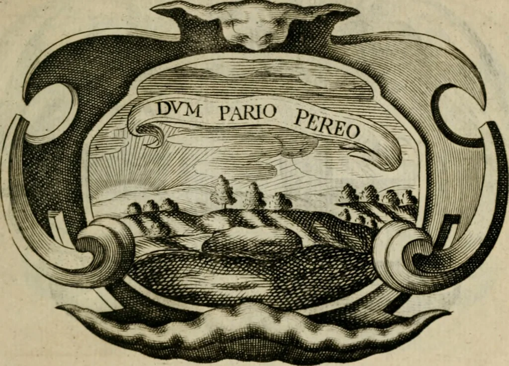 An illustration from Siluestri á Petrasancta Symbola heroica, 1682, leaf 156