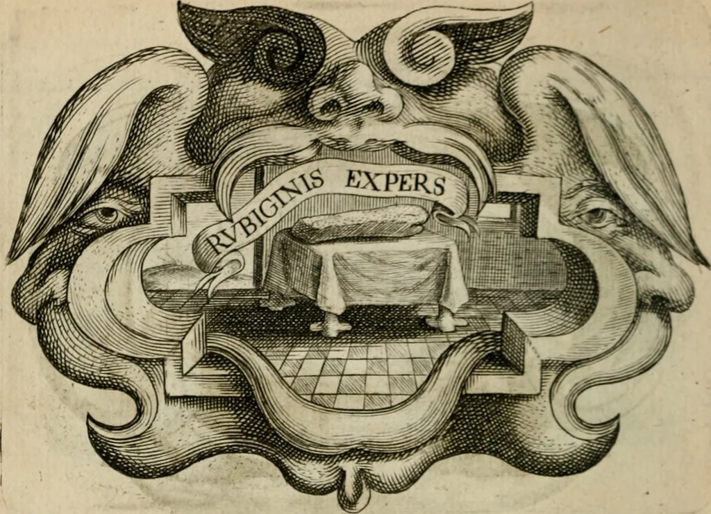 An illustration from Siluestri á Petrasancta Symbola heroica, 1682, leaf 157