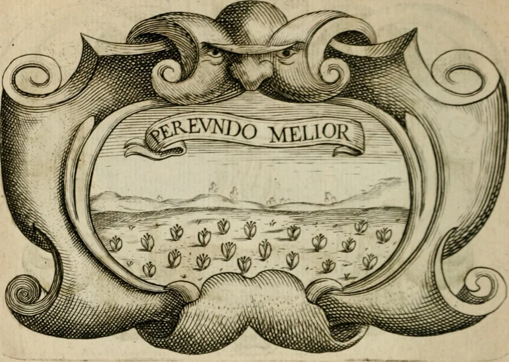 An illustration from Siluestri á Petrasancta Symbola heroica, 1682, leaf 159