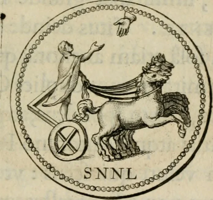 An illustration from Siluestri á Petrasancta Symbola heroica, 1682, leaf 172