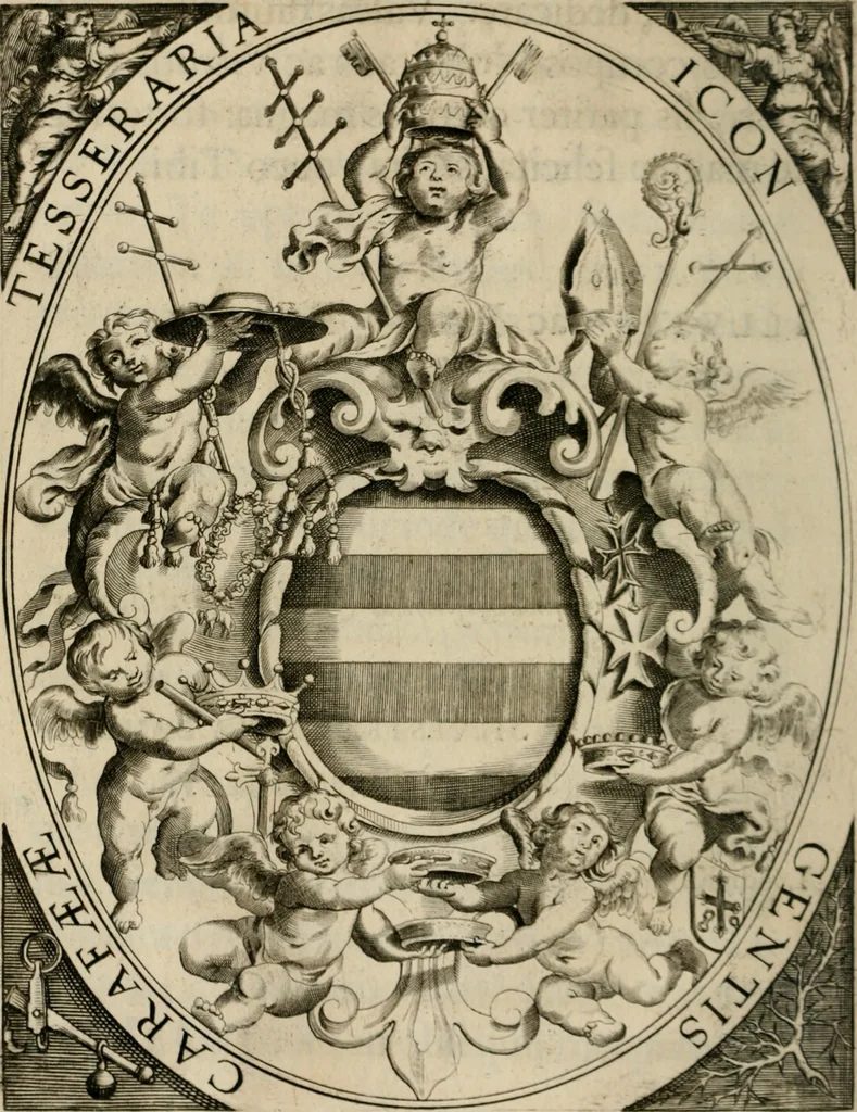 An illustration from Siluestri á Petrasancta Symbola heroica, 1682, leaf 27