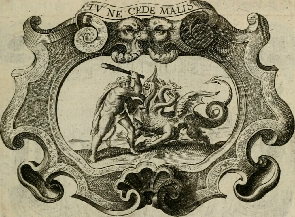 An illustration from Siluestri á Petrasancta Symbola heroica, 1682, leaf 298