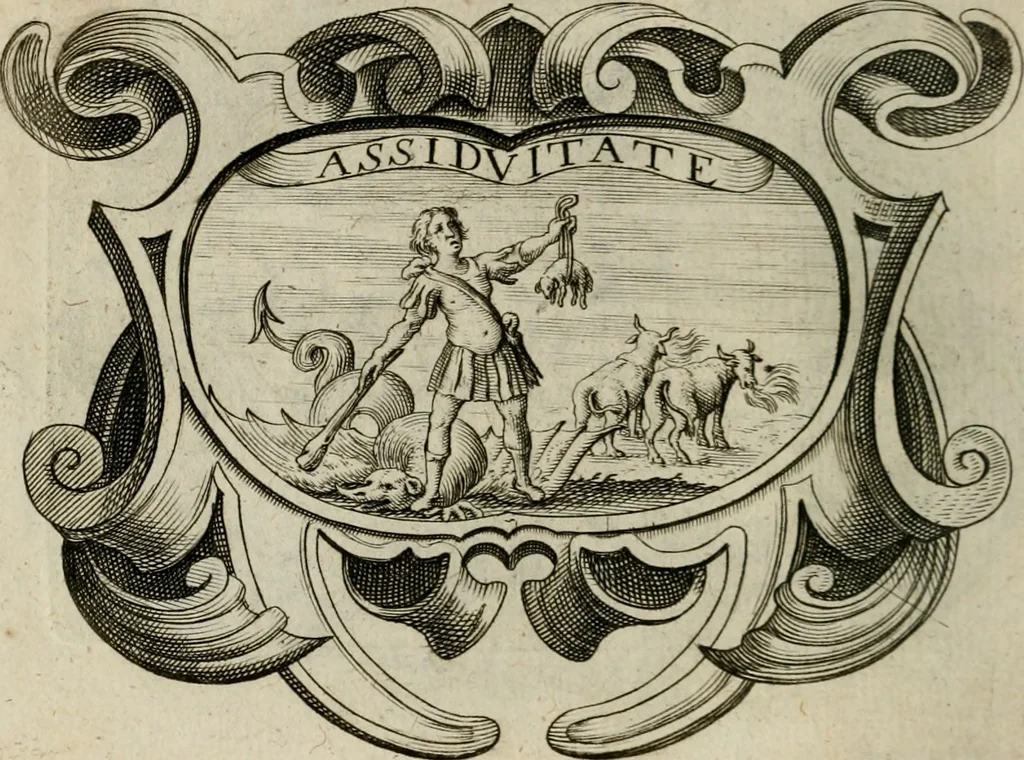 An illustration from Siluestri á Petrasancta Symbola heroica, 1682, leaf 299