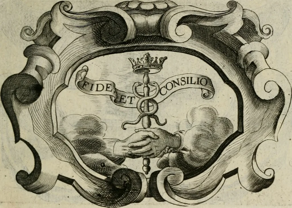 An illustration from Siluestri á Petrasancta Symbola heroica, 1682, leaf 314