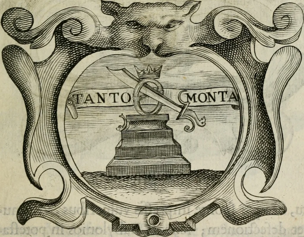 An illustration from Siluestri á Petrasancta Symbola heroica, 1682, leaf 322
