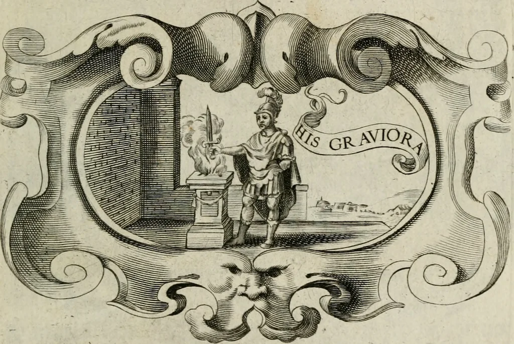 An illustration from Siluestri á Petrasancta Symbola heroica, 1682, leaf 326