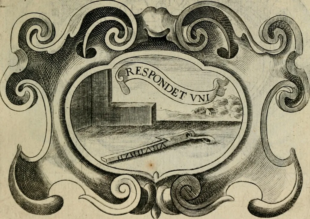 An illustration from Siluestri á Petrasancta Symbola heroica, 1682, leaf 344