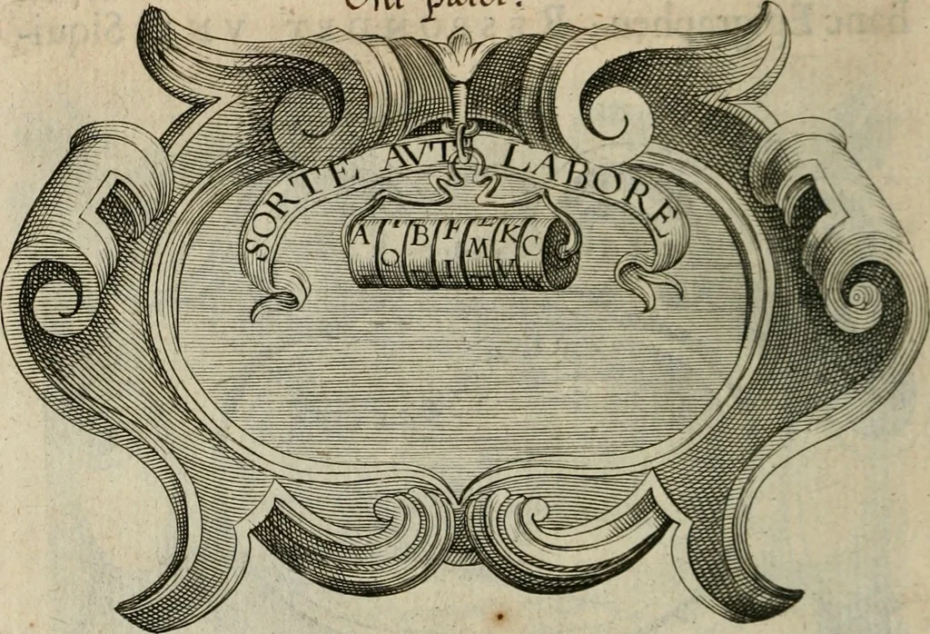 An illustration from Siluestri á Petrasancta Symbola heroica, 1682, leaf 345