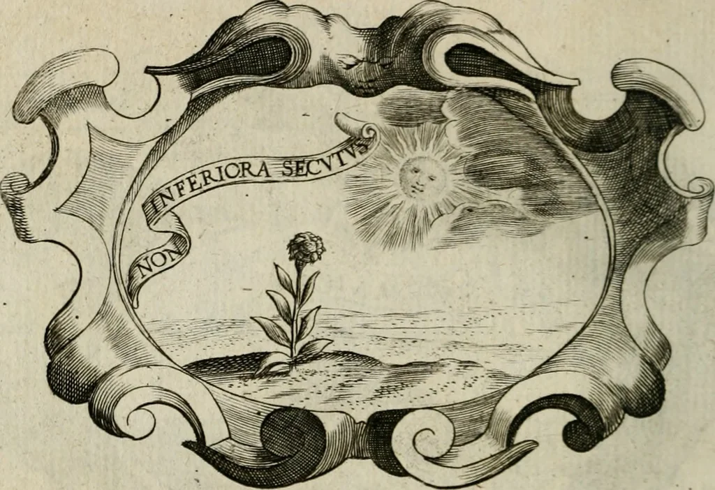 An illustration from Siluestri á Petrasancta Symbola heroica, 1682, leaf 357