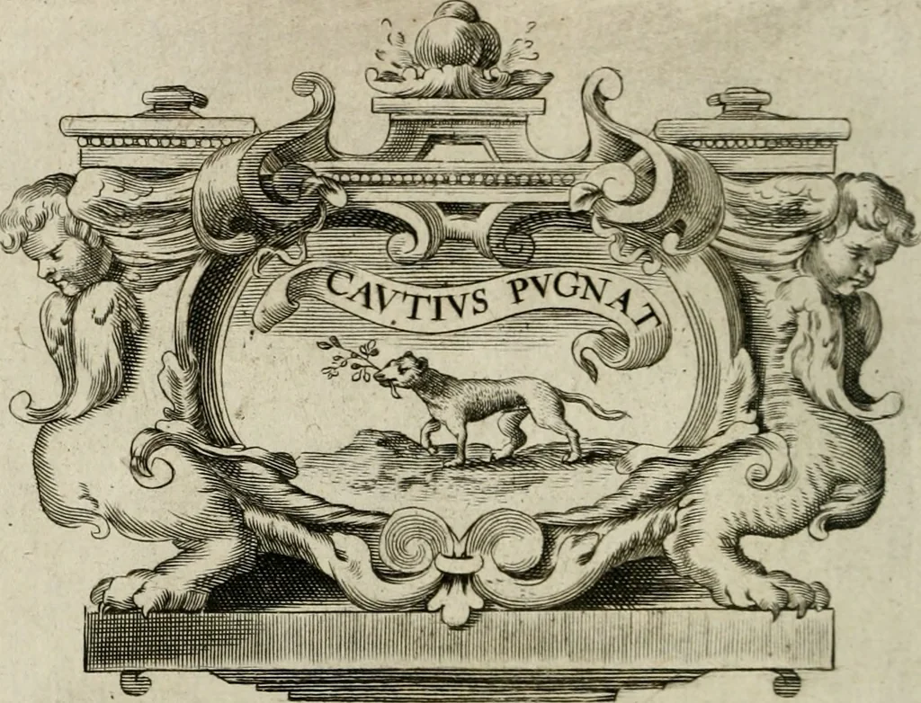 An illustration from Siluestri á Petrasancta Symbola heroica, 1682, leaf 369