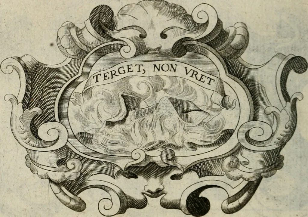 An illustration from Siluestri á Petrasancta Symbola heroica, 1682, leaf 379