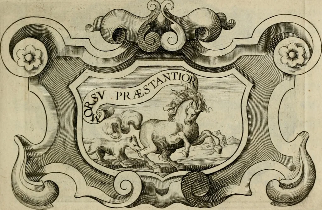An illustration from Siluestri á Petrasancta Symbola heroica, 1682, leaf 384