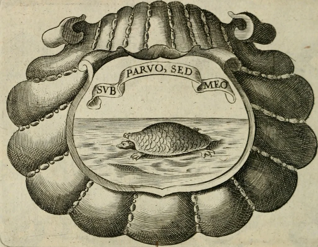 An illustration from Siluestri á Petrasancta Symbola heroica, 1682, leaf 385