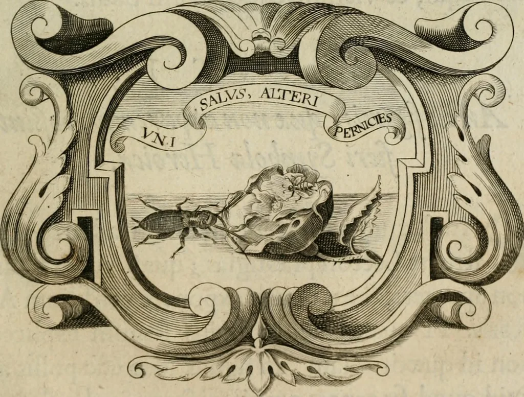 An illustration from Siluestri á Petrasancta Symbola heroica, 1682, leaf 396