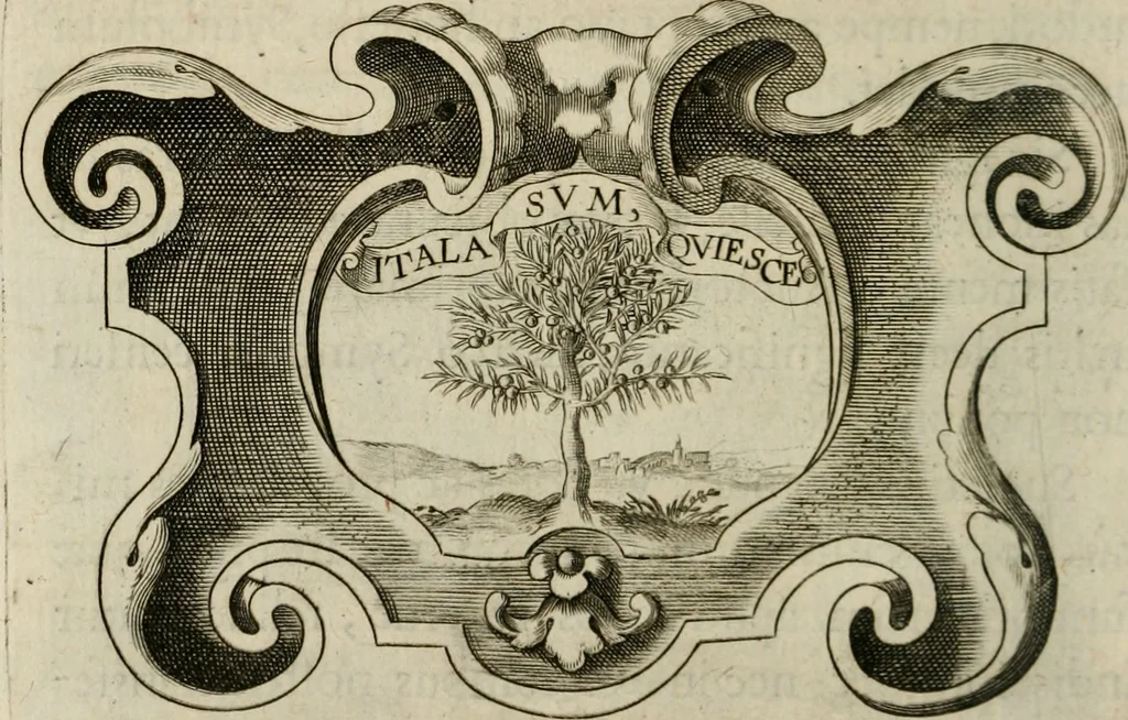 An illustration from Siluestri á Petrasancta Symbola heroica, 1682, leaf 409