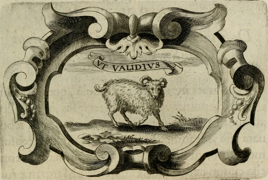 An illustration from Siluestri á Petrasancta Symbola heroica, 1682, leaf 414