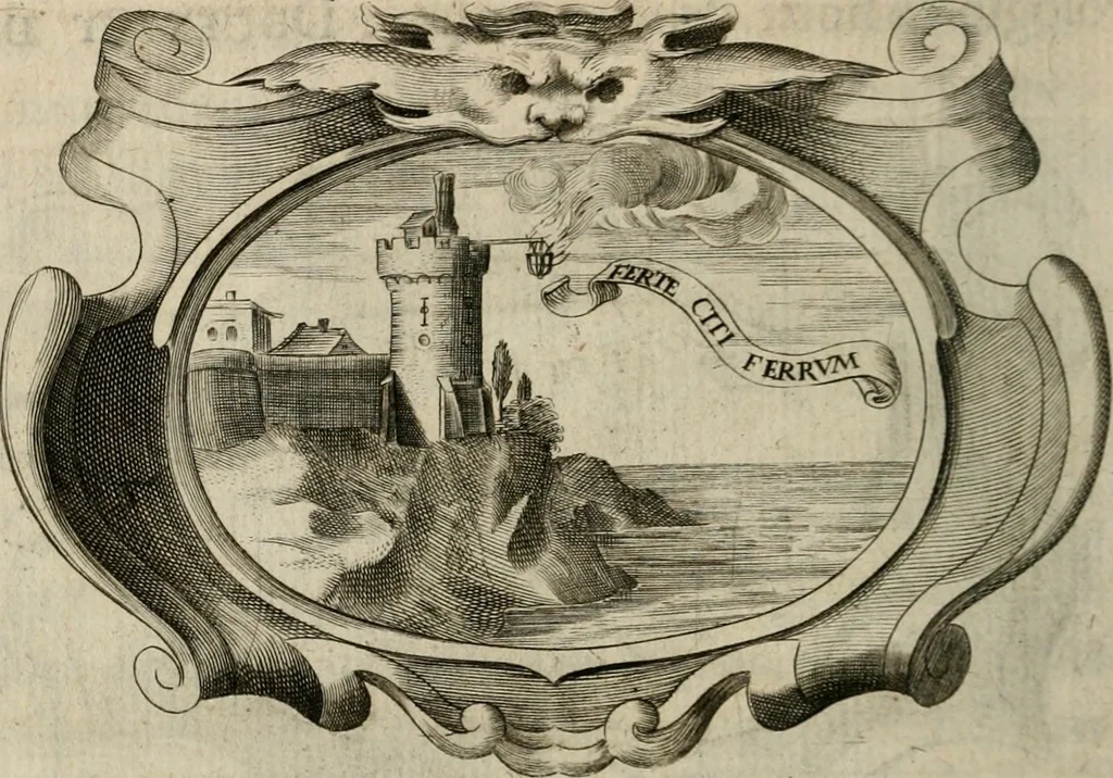 An illustration from Siluestri á Petrasancta Symbola heroica, 1682, leaf 447