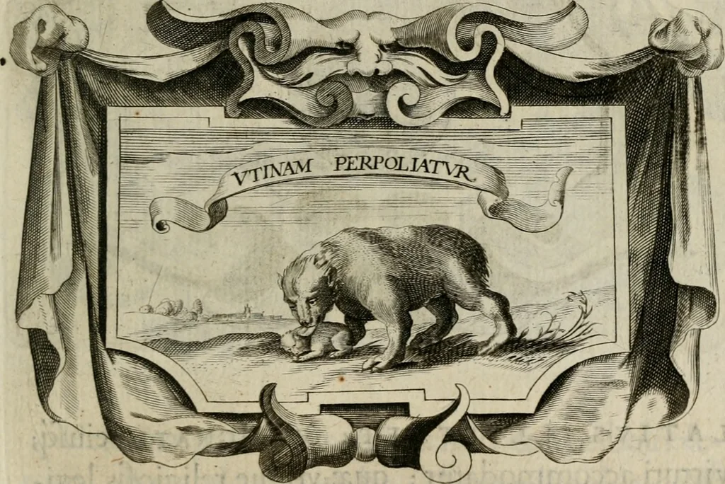 An illustration from Siluestri á Petrasancta Symbola heroica, 1682, leaf 448