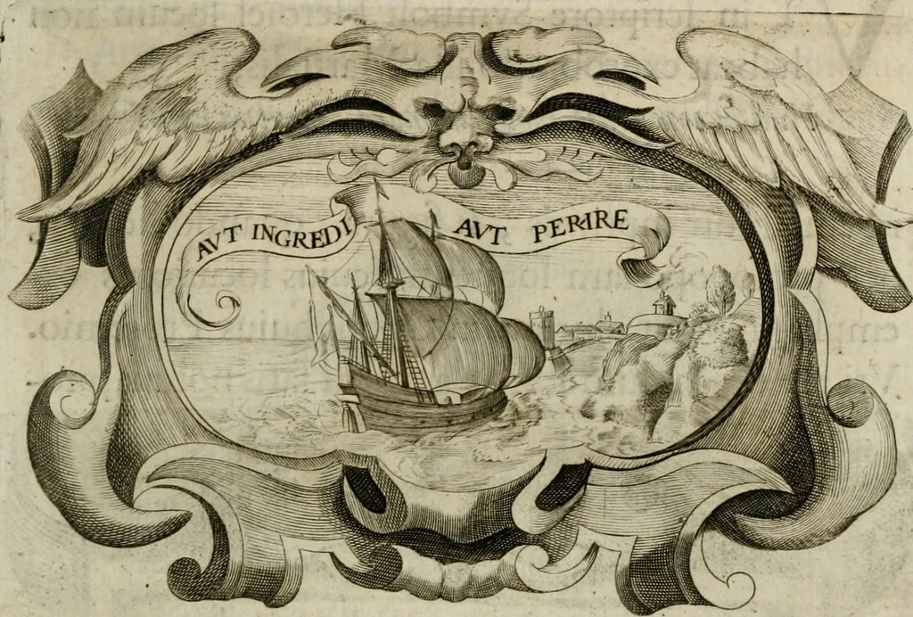 An illustration from Siluestri á Petrasancta Symbola heroica, 1682, leaf 450