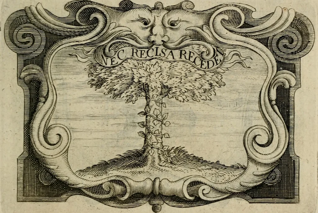 An illustration from Siluestri á Petrasancta Symbola heroica, 1682, leaf 456