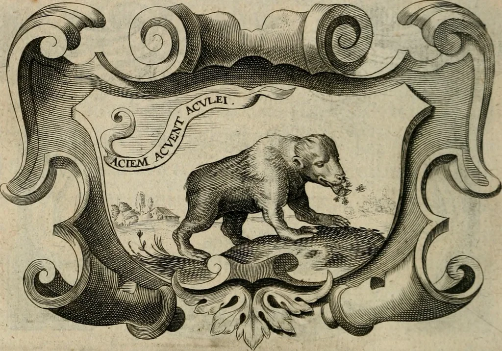 An illustration from Siluestri á Petrasancta Symbola heroica, 1682, leaf 457