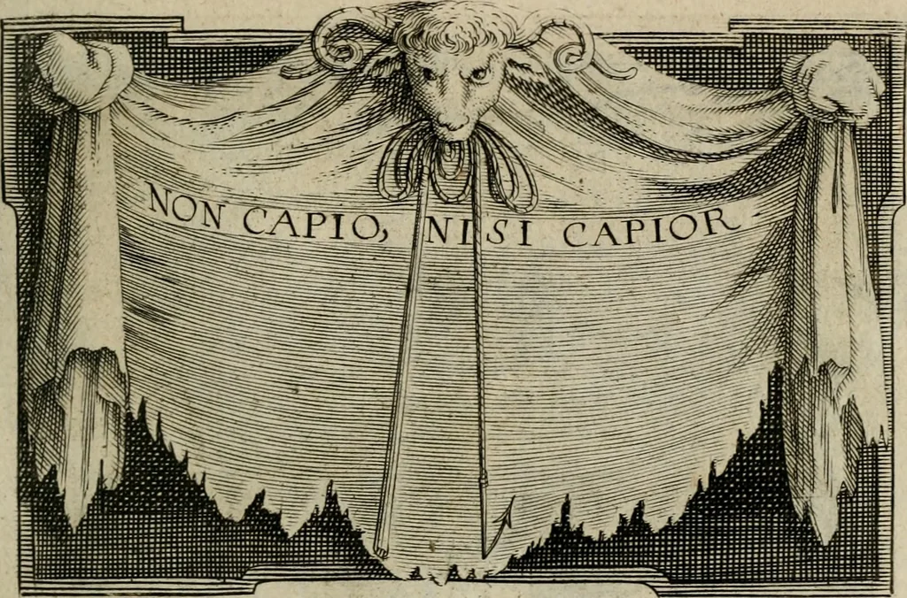 An illustration from Siluestri á Petrasancta Symbola heroica, 1682, leaf 458