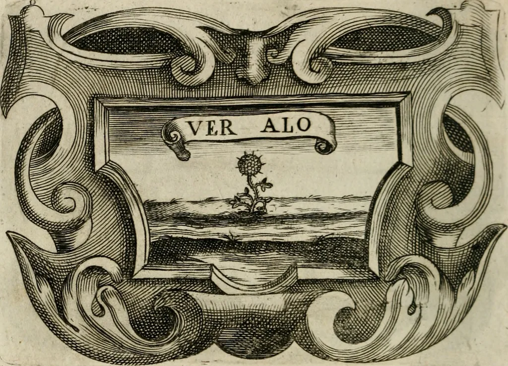 An illustration from Siluestri á Petrasancta Symbola heroica, 1682, leaf 465