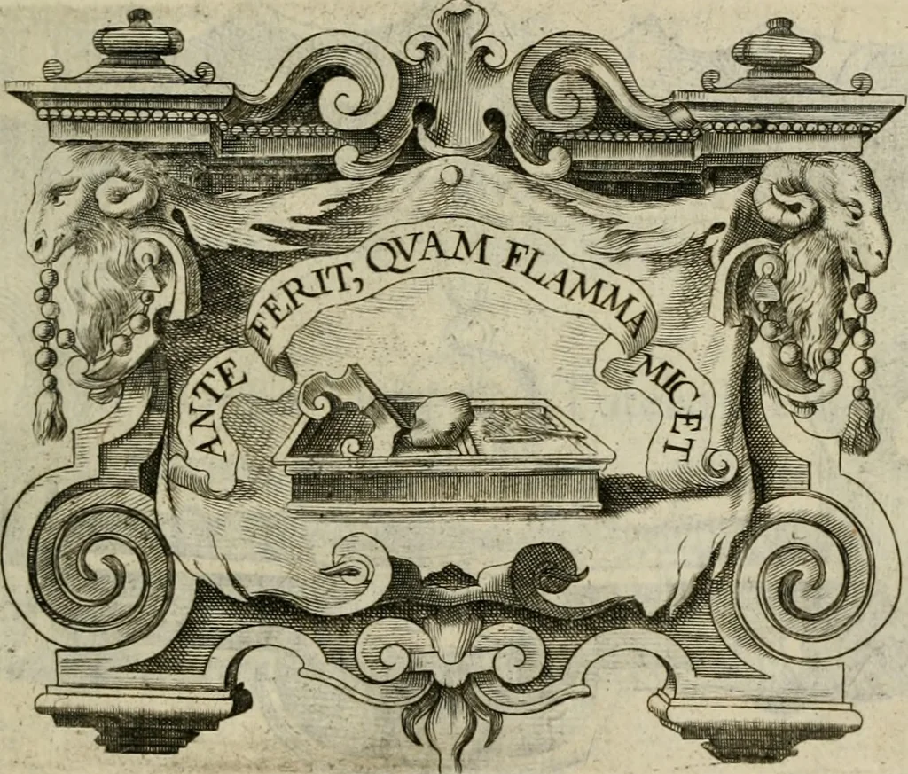 An illustration from Siluestri á Petrasancta Symbola heroica, 1682, leaf 488
