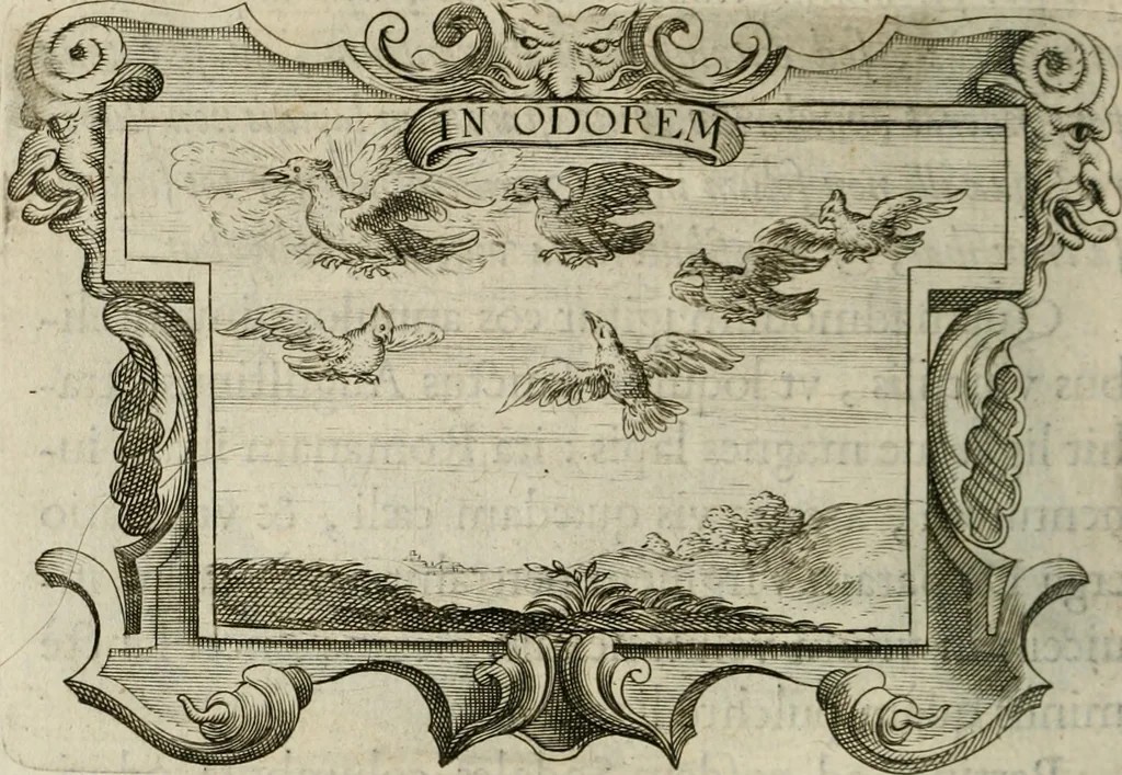 An illustration from Siluestri á Petrasancta Symbola heroica, 1682, leaf 493