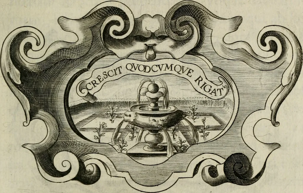 An illustration from Siluestri á Petrasancta Symbola heroica, 1682, leaf 496